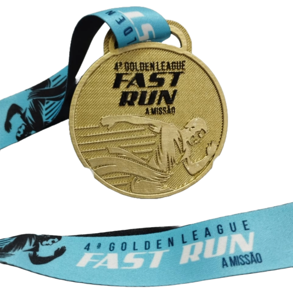 Medalha Corrida Golden League Fast Run